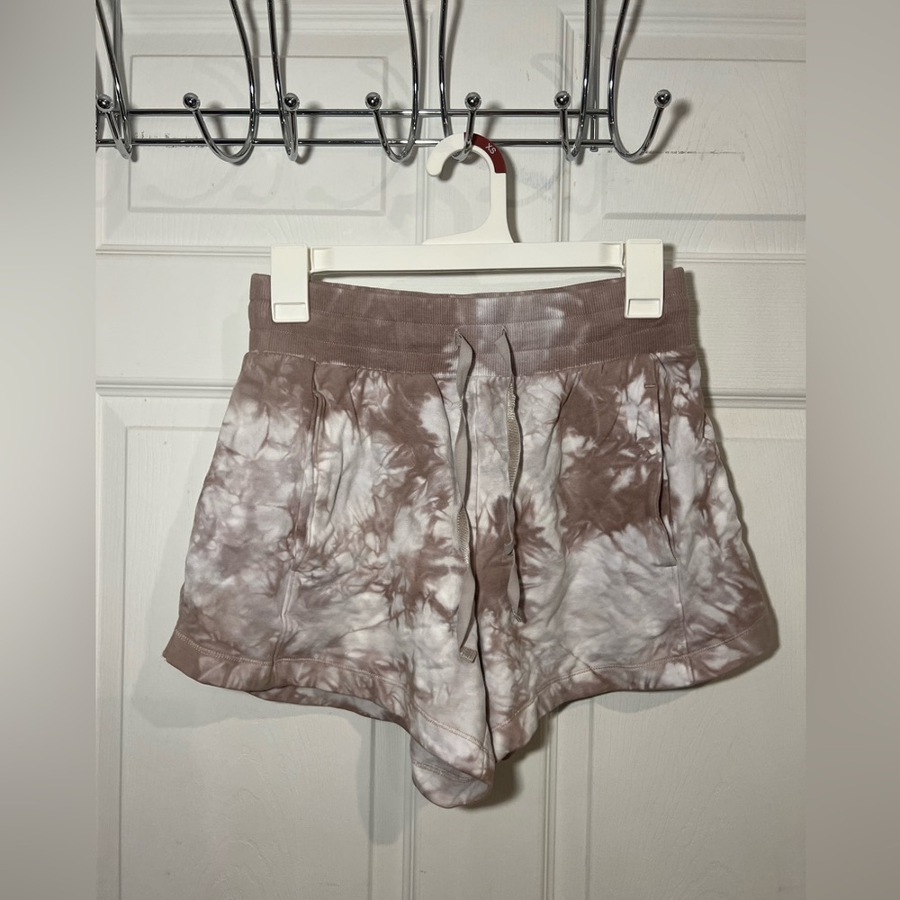 Brown/White Tie Dye athletic shorts